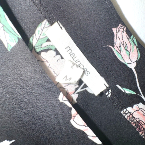 Maurices Medium Black Floral Tank Top - Picture 3 of 3